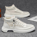 2026 spring trendy new hollow-out mesh breathable chunky sole casual men's shoes - hot selling versatile anti-slip high-top sneakers