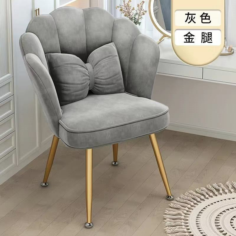 Accessible luxury chair makeup stool popular makeup chair for home lazy bedroom storage back chair dressing stool manicure chair