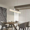 Nordic light luxury designer modern minimalist linear island table office study lamp minimalist restaurant marble chandelier