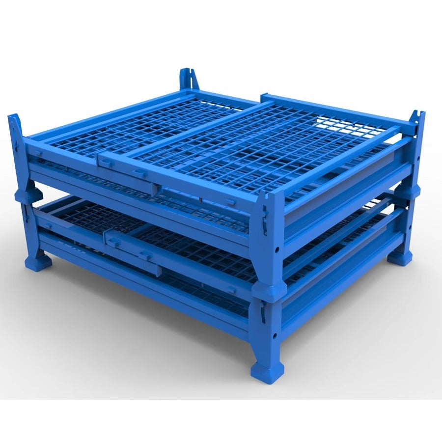 Chengdu folding heavy storage cage folding logistics sorting material frame warehouse storage box goods turnover box iron sheet