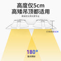 Double-head downlight double-hole embedded ultra-thin rectangular simple lamp living room aisle entrance ceiling led spotlight bold