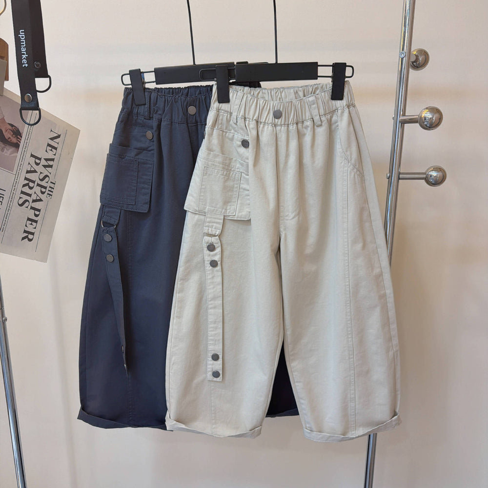 [new spring ] trendy and fashionable boys and girls workwear scimitar pants 2612