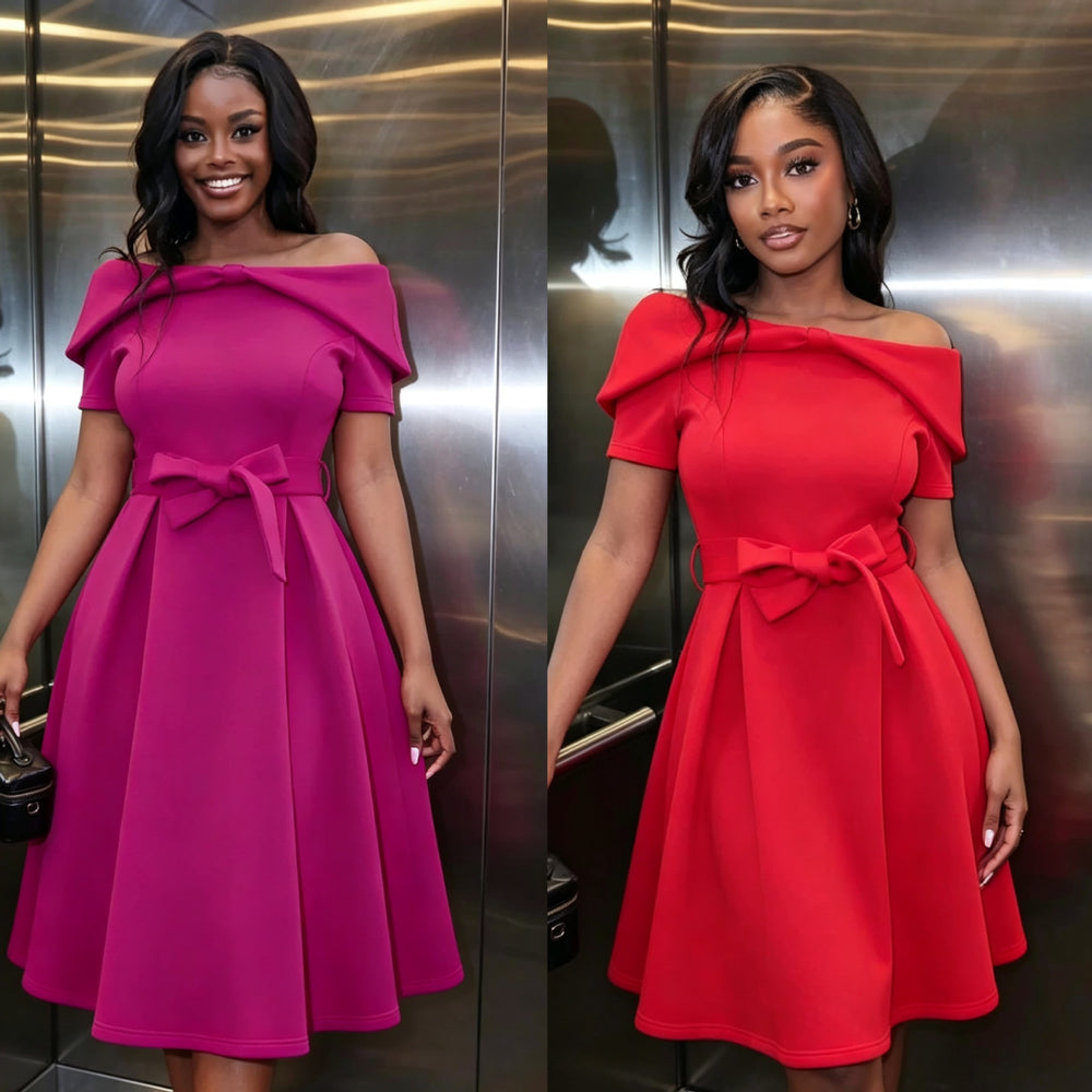 women's ruffle trim slim fit elegant exquisite craftsmanship space layer dress - special offer