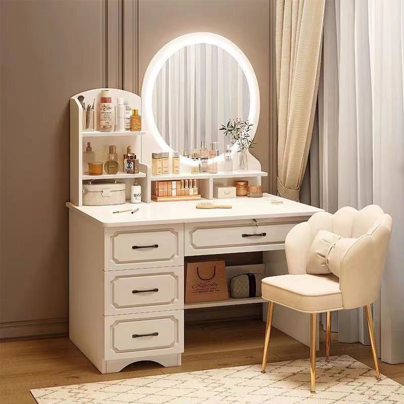 Bedroom dressing table casual modern master bedroom makeup table 2024new arrivalaccessible luxury dressing table mirror storage cabinet makeup cabinet