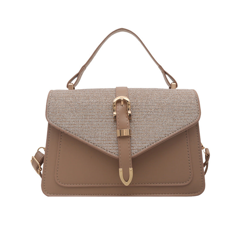 Commuter niche design messenger bag women's bag 2025 new high-end handbag simple shoulder bag texture small square bag