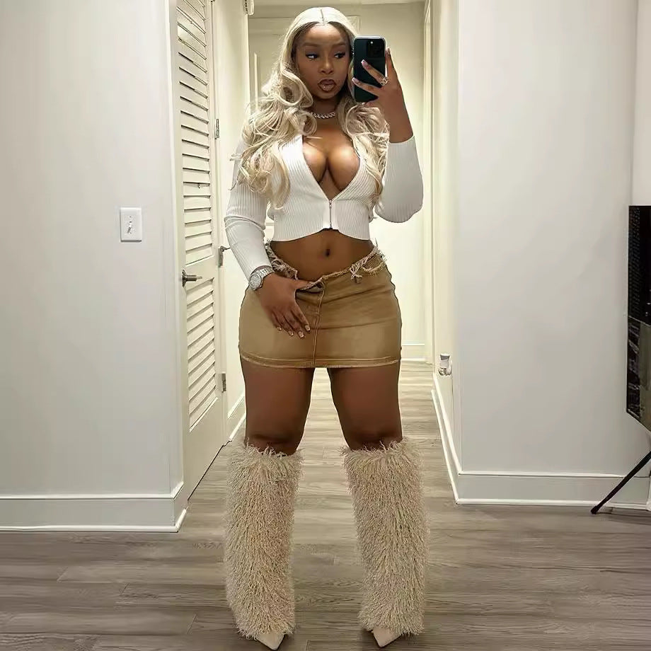 Women's bodycon denim mini skirt - european & american style, cross-border fashion,  summer hot seller, sexy & spicy, stretchy mini skirt