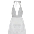 european and american southeast asian sexy see-through mesh lace lingerie see-through halter suspender skirt 3319