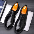 Men's leather dress shoes - british style, live stream, black, formal business casual, soft sole, wedding groom, suit shoes