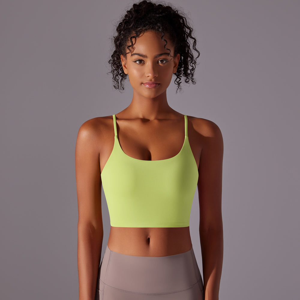 new arrival sling beautiful back sports intimates naked tight yoga bra outwear running fitness vest tops