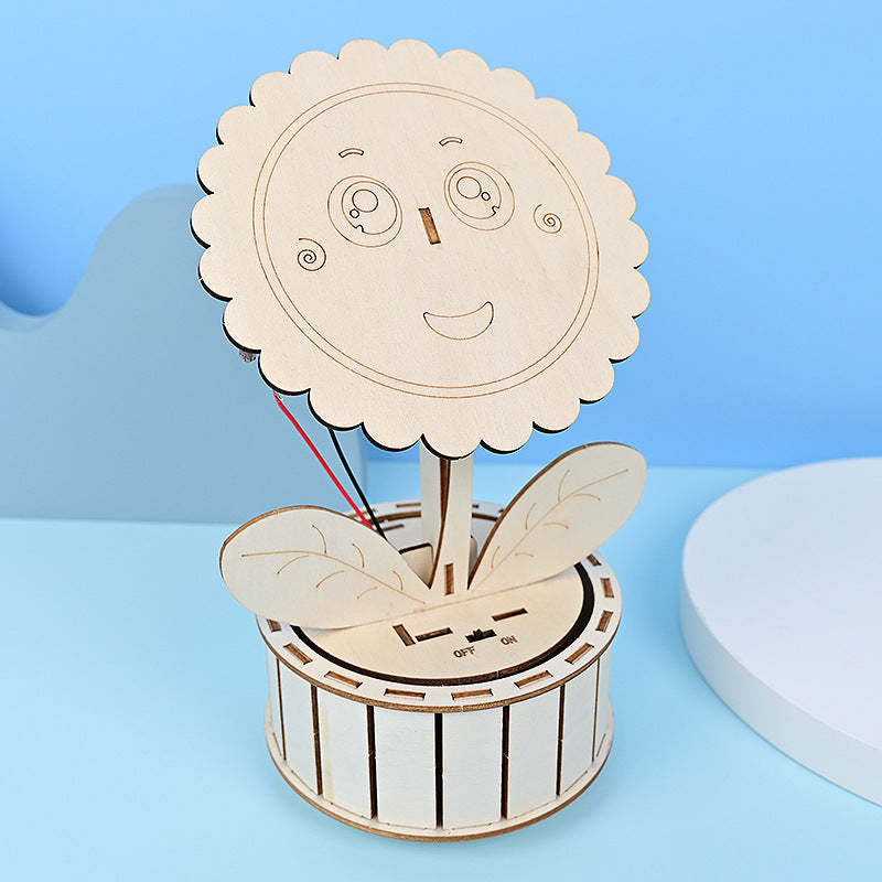 Light-chasing sunflower children's small production photoresistor light sensor circuit toy children's scientific experimental model