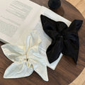 Camellia pear white satin square scarf hair tie low ponytail ball hair accessories hair curler spring hair tie handmade camellia