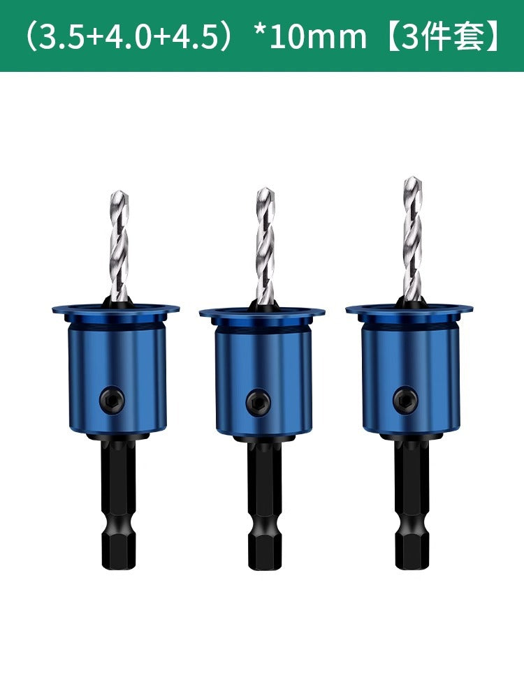 Baolian hexagonal shank woodworking countersunk drill bit 2-in-1 limit hole opener countersunk drill bit reaming cone hole multi-support