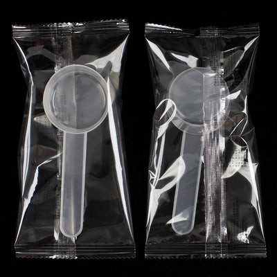 Individually wrapped 30ml plastic measuring spoons - ideal for face masks, laundry detergent, feed, fertilizer, pesticides, and measuring water (30g)