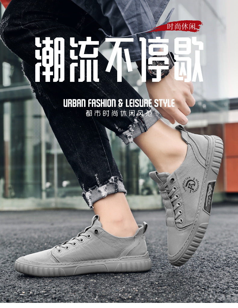 Men's spring breathable lightweight anti-odor old beijing cloth shoes slip-on casual sneakers ice silk canvas driving trendy shoes