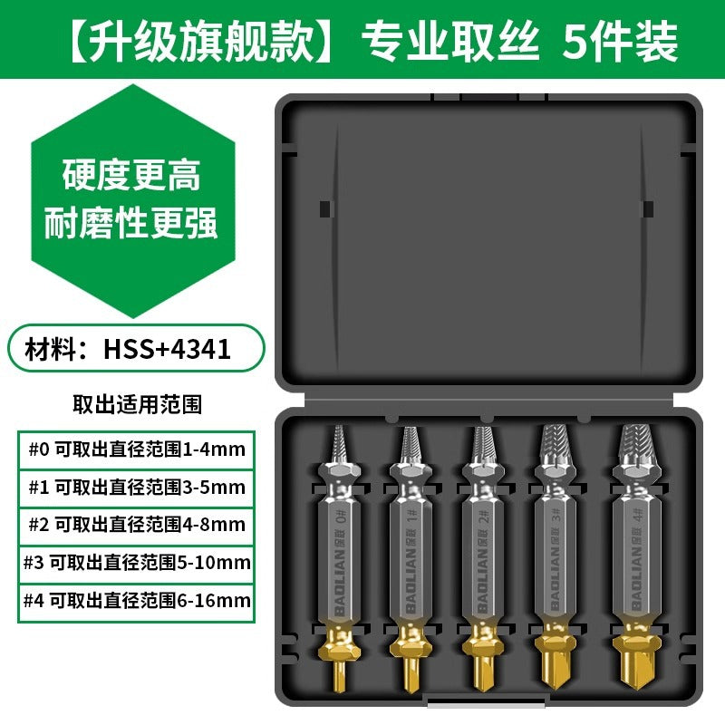 Broken wire extractor, broken screw head extractor, handy gadget, sliding wire, reverse thread taper, special wire extractor, rusty wire tap removal