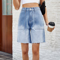 Ebay european and american cross-border foreign trade spring and summer new  independent station washed casual gradient five-point denim shorts