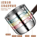 304 three-layer steel mini frying pan, thickened hot oil small pot, uncoated omelette sauce pot, hot milk pot