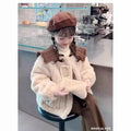 Girls' fleece-lined jacket,  new korean style children's winter outerwear, tweed-style girls' winter fleece sweater