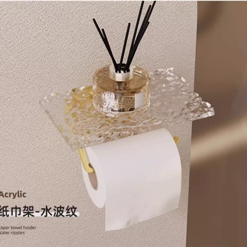 Acrylic roll paper holder toilet paper holder storage rack cross-border exclusive free labeling bathroom storage rack paper holder