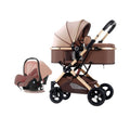 Newborn baby sleeping blue reversible, sit or lie down, high view baby stroller, foldable shock absorber stroller, two-way baby stroller