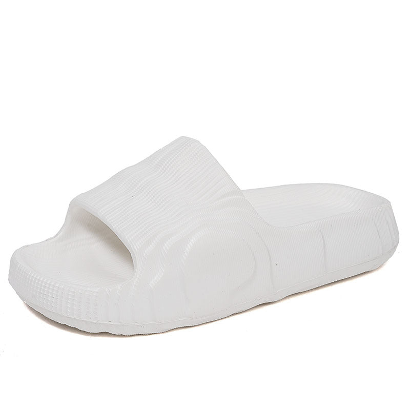 2024 new summer one-word slippers thick-bottomed double-size bathroom home wear, stepping on shit feeling, men's and women's versatile models wholesale