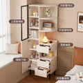 Solid wood bedside table storage cabinet for home bedroom modern casual tall cabinet bookshelf all-in-one small apartment ultra-narrow storage cabinet