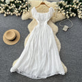 French chic ruffle trim chiffon dress -  new arrival: ethereal, slimming maxi dress
