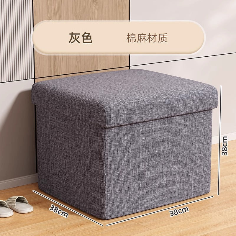 Customized storage stool storage box can seat people, change shoes, folding multi-functional toys, living room home storage box