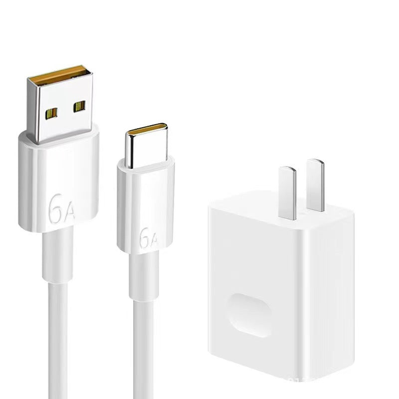 Suitable for huawei chargers, 3c certified original factory 66w charging adapter, super fast charging mobile phone flash charging head set wholesale