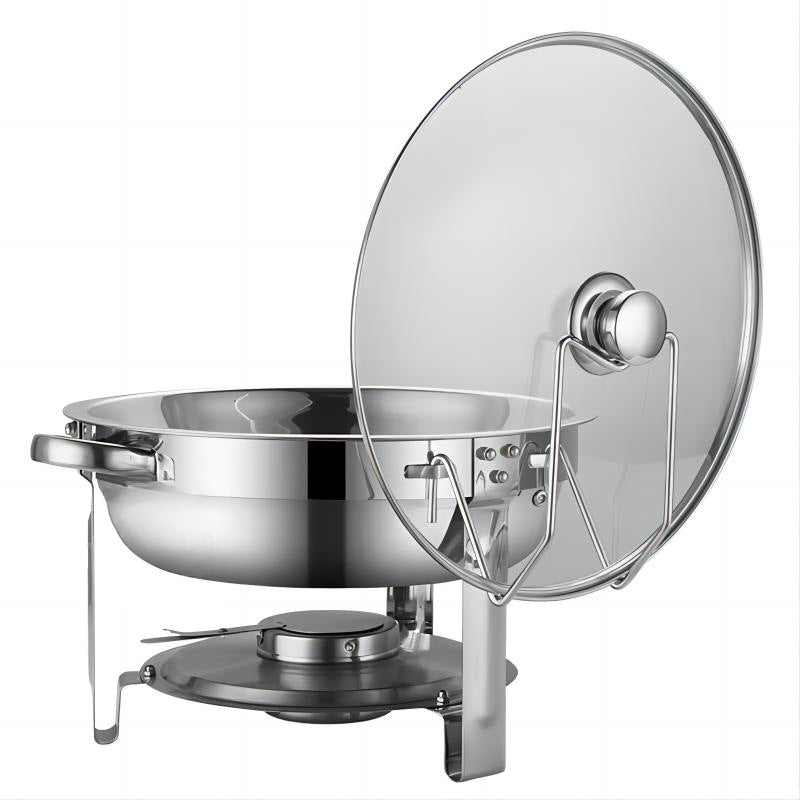 Stainless steel round alcohol stove hanging stove heat preservation heating container buffet stove cross-border supply chafing dish