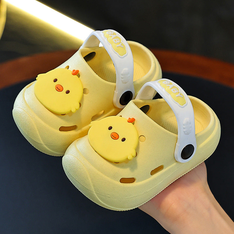 Kids' clogs: summer indoor anti-slip cartoon sandals for boys and girls, toddlers and young children, baby slippers, outdoor beach sandals