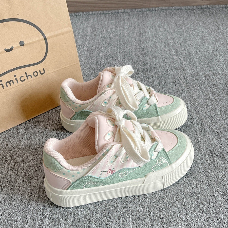 Versatile and unique sneakers: hot-selling platform sneakers for women, new spring/summer 2026 collection, chunky sole white sneakers, casual bread shoes for women
