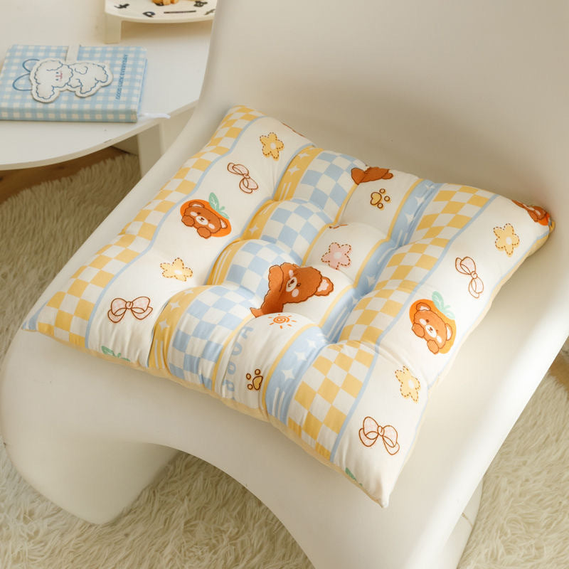 All-season square chair cushion - home, classroom, student stool pad - non-slip base - kids' floor mat
