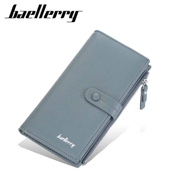 Women's wallet long bag baellerry Korean version fashionable multi-card buckle zipper women's clutch bag