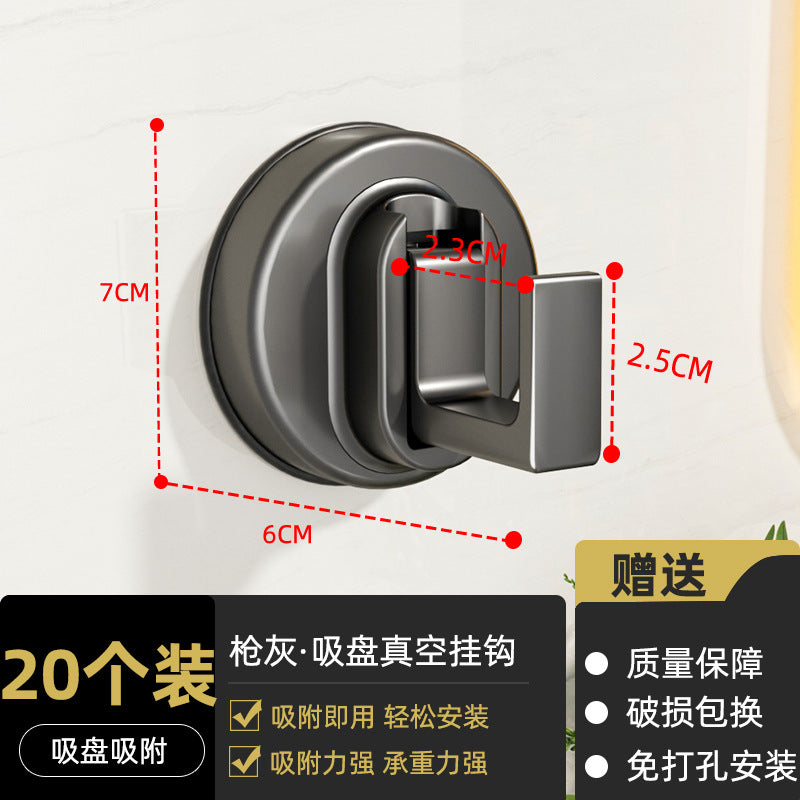 Suction cup hook, strong vacuum, no punching, wall, bathroom, kitchen, door, weighing, traceless bathroom towel hook
