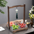 Lifting plate [four compartments] + gold-rimmed glass bowl