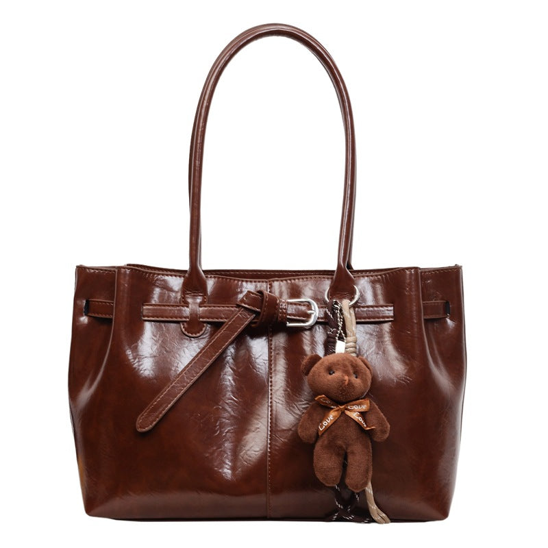 retro large capacity women's bag 2025 new arrival elegant trendy underarm bag casual minimalist commuter shoulder bag