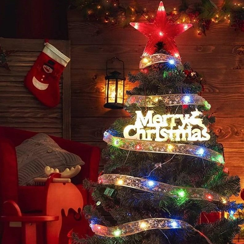 LED Bouquet Gift Box Christmas Ribbon Lights Colored Lights Flashing String Lights Gypsy Room Bedroom Closet Decorative Lights