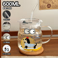 Water cup for women summer high-looking glass cup new arrival fruit tea large capacity straw cup cute mug
