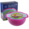 Baking tool combo set: creative rainbow measuring spoons & cups 10-piece set with multifunctional colander & flour sifter