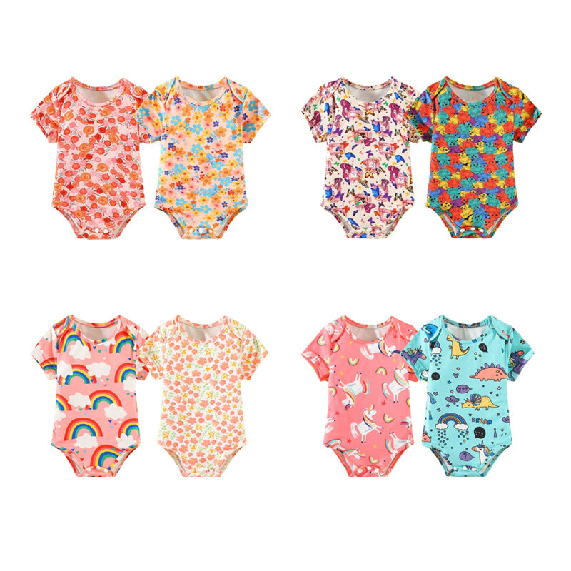 wholesale short-sleeved polyester imitation cotton khaki plain color men's and women's newborn baby plain color sublimation triangle onesie