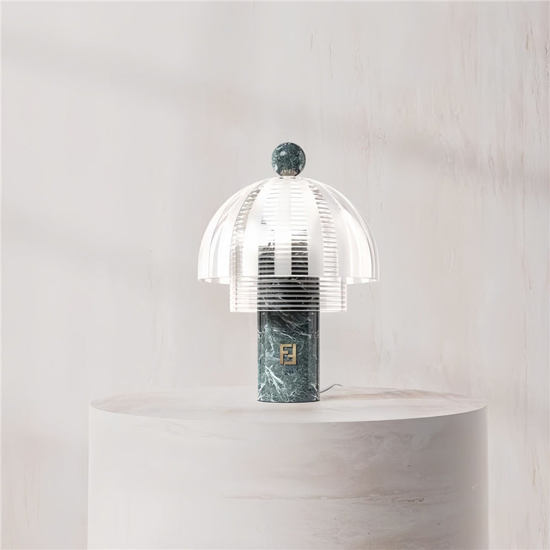 Italian fendi casa marble table lamp - designer style bedroom bedside lamp - living room high-end ambiance light