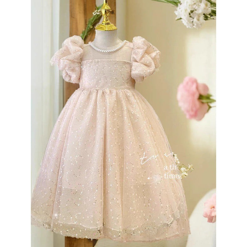 Girls'  summer new arrivals: baby girl mori-style dress, summer puff sleeve bestseller, trendy princess dress for baby girls