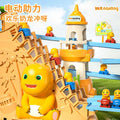 Authentic milk dragon new electric climbing stairs toy duck slide track educational toy children's day gift