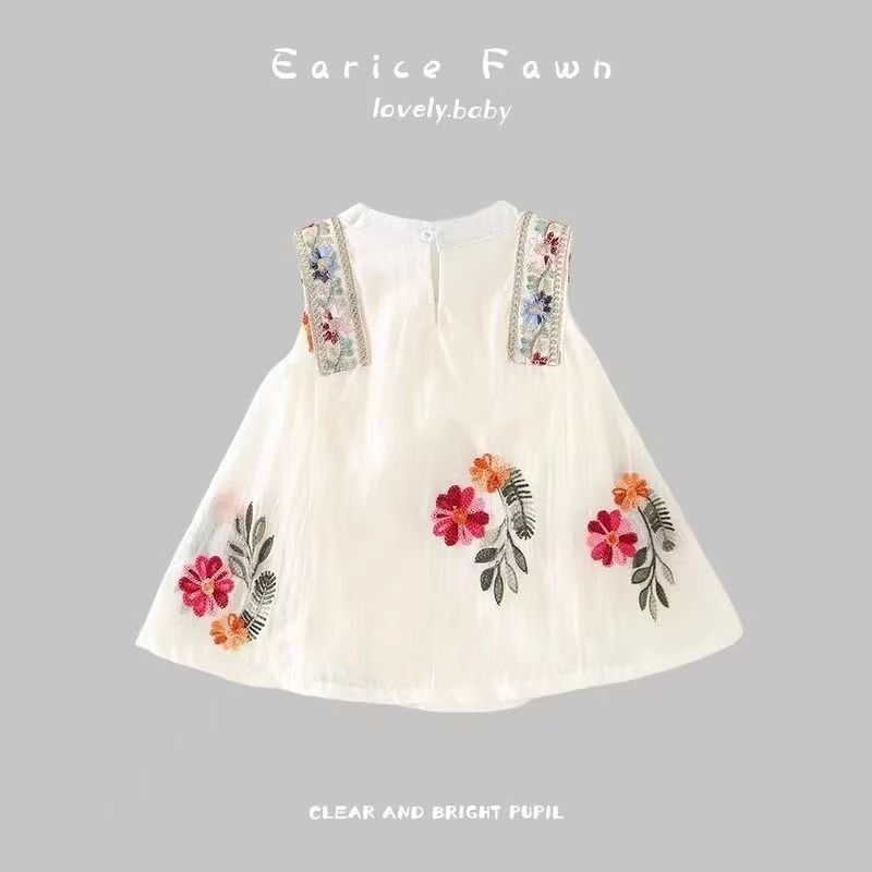 Baby dress summer  new arrival style baby girl vest dress toddler summer skirt outing climbing suit
