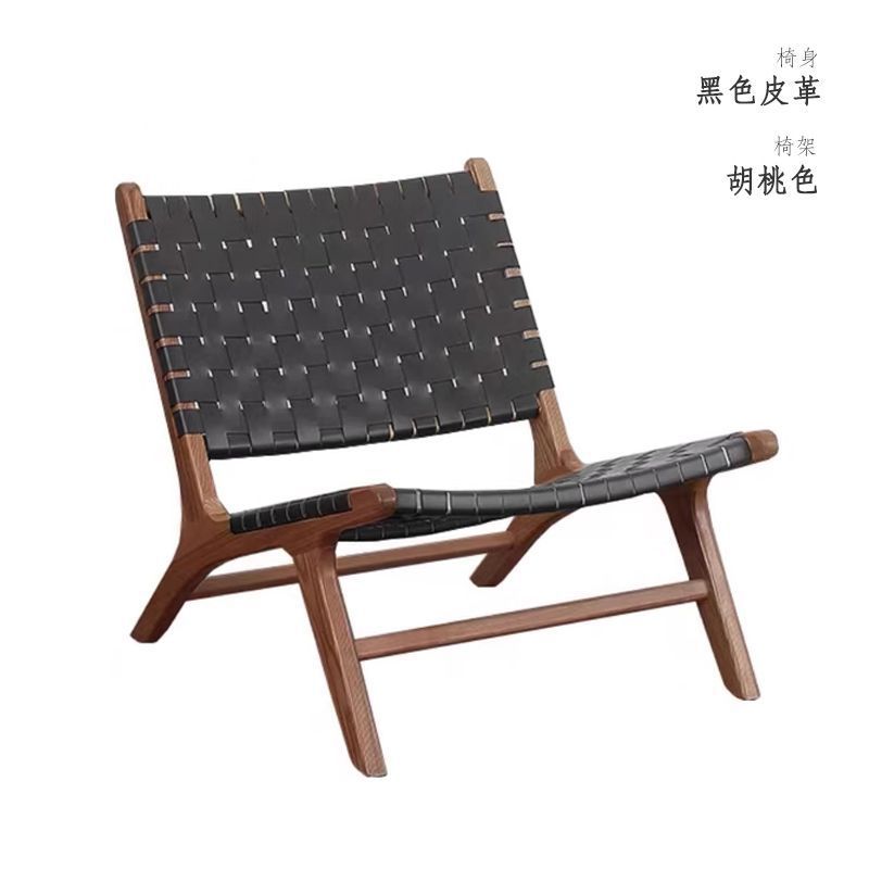 Solid wood sofa chair balcony leisure chair medieval style rattan chair living room lounge chair for homeb&b saddle chair