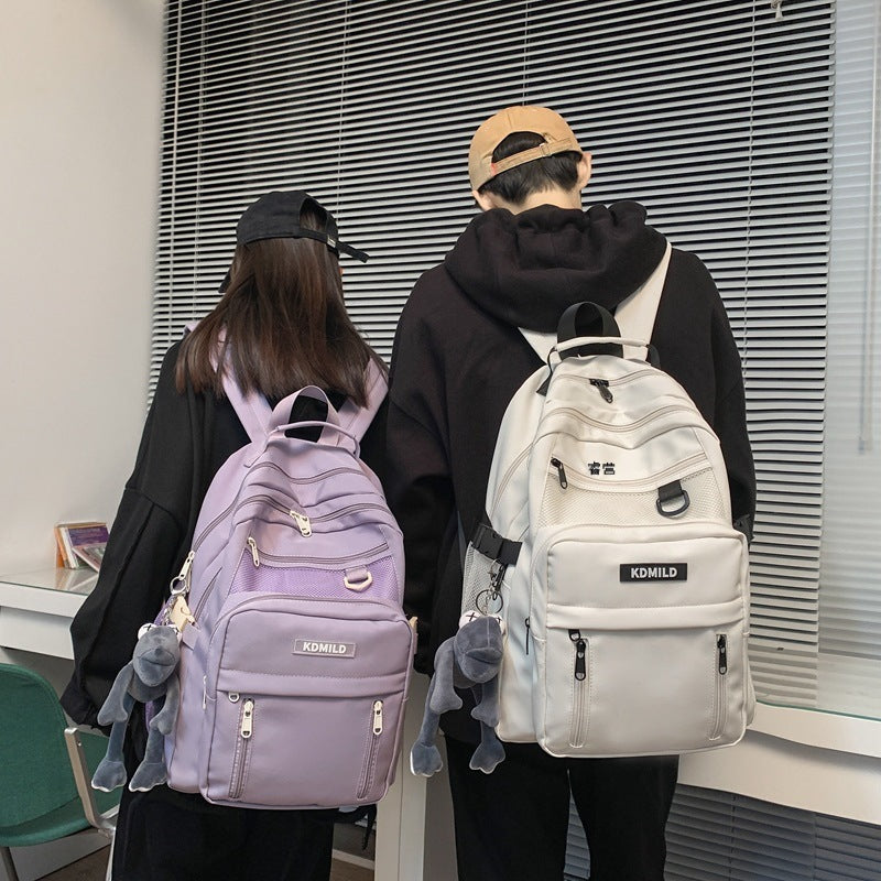 School bag male ins Korean version Harajuku ulzzang female high school college student versatile large capacity multi-layer backpack backpack
