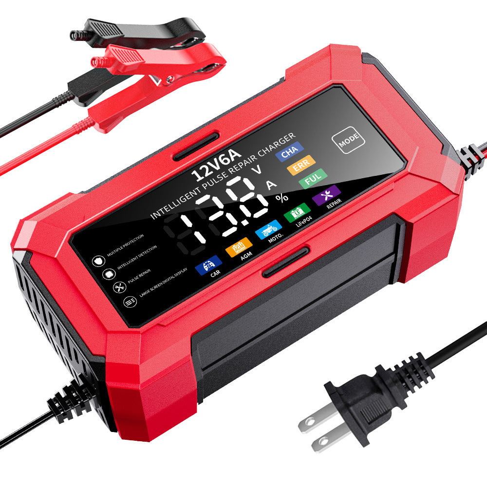 12v6a charger car battery charger motorcycle battery charger 12v smart battery charger