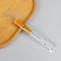 Beauty brush makeup brush transparent rod facial mask brush gold aluminum sleeve brown yellow hair brush tea pen individually packaged pot pen
