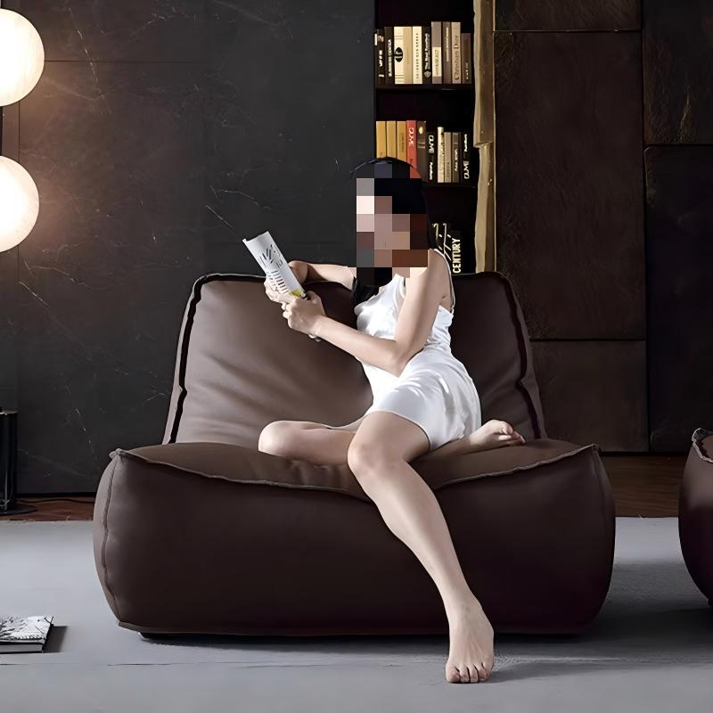 Italian lazy sofa living room can lie down and sleep bean bag sofa for home balcony leather sofa balcony double lounge chair